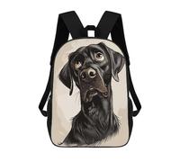 sinyumoney Sacs À Dos Scolaires Pour Enfants Black Labrador Retriever Sac D'école Imprimé En 3D Pour Garçons, Élèves Du Primaire Et Du Collège 17inch