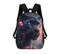 sinyumoney Sacs À Dos Scolaires Pour Enfants Black Panther with Blue Eyes -1 Sac D'école Imprimé En 3D Pour Garçons, Élèves Du Primaire Et Du Collège 17inch