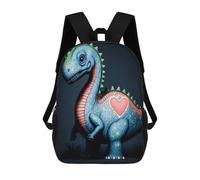 sinyumoney Sacs À Dos Scolaires Pour Enfants Blue Dinosaur with Heart Sac D'école Imprimé En 3D Pour Garçons, Élèves Du Primaire Et Du Collège 17inch