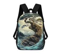 sinyumoney Sacs À Dos Scolaires Pour Enfants Bonsai Tree on A Cliff Tranquil Scenery Sac D'école Imprimé En 3D Pour Garçons, Élèves Du Primaire Et Du Collège 17inch