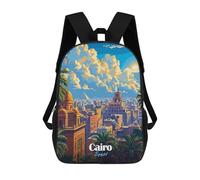 sinyumoney Sacs À Dos Scolaires Pour Enfants Cairo, Egypt Cityscape Illustration Sac D'école Imprimé En 3D Pour Garçons, Élèves Du Primaire Et Du Collège 17inch