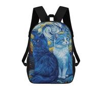 sinyumoney Sacs À Dos Scolaires Pour Enfants Cats in Starry Night Sac D'école Imprimé En 3D Pour Garçons, Élèves Du Primaire Et Du Collège 17inch