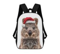 sinyumoney Sacs À Dos Scolaires Pour Enfants Christmas Quokka Portrait Sac D'école Imprimé En 3D Pour Garçons, Élèves Du Primaire Et Du Collège 17inch