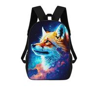 sinyumoney Sacs À Dos Scolaires Pour Enfants Cosmic Fox Portrait-1 Sac D'école Imprimé En 3D Pour Garçons, Élèves Du Primaire Et Du Collège 17inch