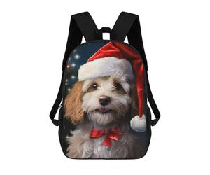 sinyumoney Sacs À Dos Scolaires Pour Enfants Cute Christmas Dog 01 Sac D'école Imprimé En 3D Pour Garçons, Élèves Du Primaire Et Du Collège 17inch
