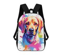 sinyumoney Sacs À Dos Scolaires Pour Enfants Cute Watercolor Labrador Sac D'école Imprimé En 3D Pour Garçons, Élèves Du Primaire Et Du Collège 17inch
