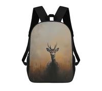 sinyumoney Sacs À Dos Scolaires Pour Enfants Deer in Tall Grass Painting Sac D'école Imprimé En 3D Pour Garçons, Élèves Du Primaire Et Du Collège 17inch