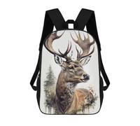 sinyumoney Sacs À Dos Scolaires Pour Enfants Deer Nature Animal Forest Sac D'école Imprimé En 3D Pour Garçons, Élèves Du Primaire Et Du Collège 17inch