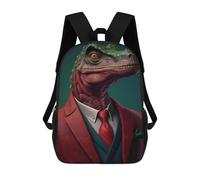 sinyumoney Sacs À Dos Scolaires Pour Enfants Dinosaur in A Suit Sac D'école Imprimé En 3D Pour Garçons, Élèves Du Primaire Et Du Collège 17inch