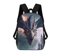 sinyumoney Sacs À Dos Scolaires Pour Enfants Dragon's Fiery Roar -5 Sac D'école Imprimé En 3D Pour Garçons, Élèves Du Primaire Et Du Collège 17inch