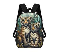 sinyumoney Sacs À Dos Scolaires Pour Enfants Enchanted Forest Tiger Sac D'école Imprimé En 3D Pour Garçons, Élèves Du Primaire Et Du Collège 17inch