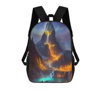 sinyumoney Sacs À Dos Scolaires Pour Enfants Enchanted Mountain Landscape -2 Sac D'école Imprimé En 3D Pour Garçons, Élèves Du Primaire Et Du Collège 17inch