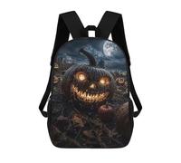 sinyumoney Sacs À Dos Scolaires Pour Enfants Evil Pumpkin Halloween Sac D'école Imprimé En 3D Pour Garçons, Élèves Du Primaire Et Du Collège 17inch