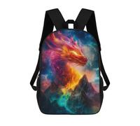 sinyumoney Sacs À Dos Scolaires Pour Enfants Fiery Dragon Over Mountains Sac D'école Imprimé En 3D Pour Garçons, Élèves Du Primaire Et Du Collège 17inch