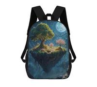 sinyumoney Sacs À Dos Scolaires Pour Enfants Floating Island with Trees Sac D'école Imprimé En 3D Pour Garçons, Élèves Du Primaire Et Du Collège 17inch