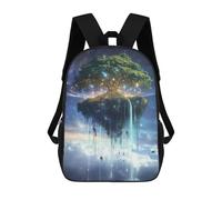 sinyumoney Sacs À Dos Scolaires Pour Enfants Floating Tree Island Sac D'école Imprimé En 3D Pour Garçons, Élèves Du Primaire Et Du Collège 17inch