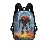 sinyumoney Sacs À Dos Scolaires Pour Enfants Giant Robot Awakening Sac D'école Imprimé En 3D Pour Garçons, Élèves Du Primaire Et Du Collège 17inch