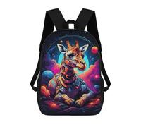 sinyumoney Sacs À Dos Scolaires Pour Enfants Giraffe Colorful Cosmic Sac D'école Imprimé En 3D Pour Garçons, Élèves Du Primaire Et Du Collège 17inch