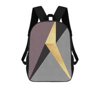 sinyumoney Sacs À Dos Scolaires Pour Enfants Golden Lines IV Sac D'école Imprimé En 3D Pour Garçons, Élèves Du Primaire Et Du Collège 17inch