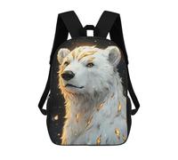 sinyumoney Sacs À Dos Scolaires Pour Enfants Golden Polar Bear Animal Sac D'école Imprimé En 3D Pour Garçons, Élèves Du Primaire Et Du Collège 17inch