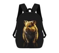 sinyumoney Sacs À Dos Scolaires Pour Enfants Hamster Gold Black Sac D'école Imprimé En 3D Pour Garçons, Élèves Du Primaire Et Du Collège 17inch