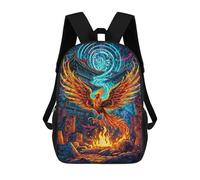 sinyumoney Sacs À Dos Scolaires Pour Enfants, Imprimés En 3D, Jolis Sacs De Voyage A Phoenix Rises from Fire Sacs À Dos Décontractés Pour Enfants, Pour Filles Et Femmes 17inch