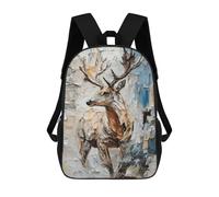 sinyumoney Sacs À Dos Scolaires Pour Enfants, Imprimés En 3D, Jolis Sacs De Voyage Abstract Deer Painting Sacs À Dos Décontractés Pour Enfants, Pour Filles Et Femmes 17inch