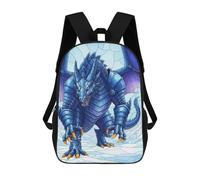 sinyumoney Sacs À Dos Scolaires Pour Enfants, Imprimés En 3D, Jolis Sacs De Voyage Armored Blue Dragon in Snowy Landscape Sacs À Dos Décontractés Pour Enfants, Pour Filles Et Femmes 17inch