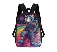 sinyumoney Sacs À Dos Scolaires Pour Enfants, Imprimés En 3D, Jolis Sacs De Voyage Astronaut Cat Colorful Sacs À Dos Décontractés Pour Enfants, Pour Filles Et Femmes 17inch