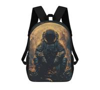 sinyumoney Sacs À Dos Scolaires Pour Enfants, Imprimés En 3D, Jolis Sacs De Voyage Astronaut On The Moon Sacs À Dos Décontractés Pour Enfants, Pour Filles Et Femmes 17inch