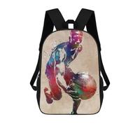 sinyumoney Sacs À Dos Scolaires Pour Enfants, Imprimés En 3D, Jolis Sacs De Voyage Basketball Sport Art Sacs À Dos Décontractés Pour Enfants, Pour Filles Et Femmes 17inch