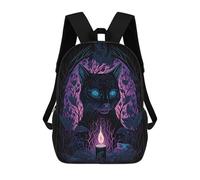 sinyumoney Sacs À Dos Scolaires Pour Enfants, Imprimés En 3D, Jolis Sacs De Voyage Black Light Cat 34 Sacs À Dos Décontractés Pour Enfants, Pour Filles Et Femmes 17inch
