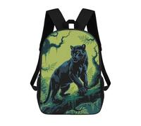 sinyumoney Sacs À Dos Scolaires Pour Enfants, Imprimés En 3D, Jolis Sacs De Voyage Black Panther in Jungle Illustration Sacs À Dos Décontractés Pour Enfants, Pour Filles Et Femmes 17inch