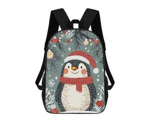 sinyumoney Sacs À Dos Scolaires Pour Enfants, Imprimés En 3D, Jolis Sacs De Voyage Christmas Penguin Illustration Sacs À Dos Décontractés Pour Enfants, Pour Filles Et Femmes 17inch