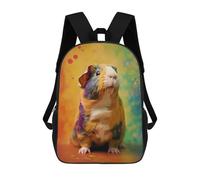 sinyumoney Sacs À Dos Scolaires Pour Enfants, Imprimés En 3D, Jolis Sacs De Voyage Colorful Guinea Pig Portrait Sacs À Dos Décontractés Pour Enfants, Pour Filles Et Femmes 17inch