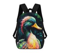 sinyumoney Sacs À Dos Scolaires Pour Enfants, Imprimés En 3D, Jolis Sacs De Voyage Colorful Mallard Duck Portrait Sacs À Dos Décontractés Pour Enfants, Pour Filles Et Femmes 17inch