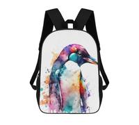 sinyumoney Sacs À Dos Scolaires Pour Enfants, Imprimés En 3D, Jolis Sacs De Voyage Colorful Penguin Art Print Sacs À Dos Décontractés Pour Enfants, Pour Filles Et Femmes 17inch