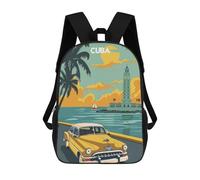 sinyumoney Sacs À Dos Scolaires Pour Enfants, Imprimés En 3D, Jolis Sacs De Voyage Cuban Coastline Sacs À Dos Décontractés Pour Enfants, Pour Filles Et Femmes 17inch