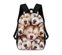 sinyumoney Sacs À Dos Scolaires Pour Enfants, Imprimés En 3D, Jolis Sacs De Voyage Cute Husky Puppies Sacs À Dos Décontractés Pour Enfants, Pour Filles Et Femmes 17inch