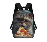 sinyumoney Sacs À Dos Scolaires Pour Enfants, Imprimés En 3D, Jolis Sacs De Voyage Cute Pizza Kitty Cat Sacs À Dos Décontractés Pour Enfants, Pour Filles Et Femmes 17inch
