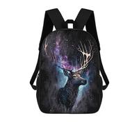 sinyumoney Sacs À Dos Scolaires Pour Enfants, Imprimés En 3D, Jolis Sacs De Voyage Deer Head Colorful Sacs À Dos Décontractés Pour Enfants, Pour Filles Et Femmes 17inch