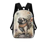 sinyumoney Sacs À Dos Scolaires Pour Enfants, Imprimés En 3D, Jolis Sacs De Voyage Delightful Pug Dog Sacs À Dos Décontractés Pour Enfants, Pour Filles Et Femmes 17inch