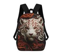 sinyumoney Sacs À Dos Scolaires Pour Enfants, Imprimés En 3D, Jolis Sacs De Voyage Fierce White Tiger Sacs À Dos Décontractés Pour Enfants, Pour Filles Et Femmes 17inch