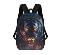 sinyumoney Sacs À Dos Scolaires Pour Enfants, Imprimés En 3D, Jolis Sacs De Voyage Fiery Tiger Roar -2 Sacs À Dos Décontractés Pour Enfants, Pour Filles Et Femmes 17inch