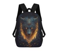 sinyumoney Sacs À Dos Scolaires Pour Enfants, Imprimés En 3D, Jolis Sacs De Voyage Forest Spirit Wolf Sacs À Dos Décontractés Pour Enfants, Pour Filles Et Femmes 17inch