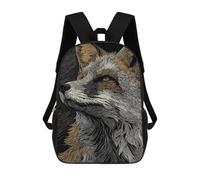 sinyumoney Sacs À Dos Scolaires Pour Enfants, Imprimés En 3D, Jolis Sacs De Voyage Fox Portrait Illustration Sacs À Dos Décontractés Pour Enfants, Pour Filles Et Femmes 17inch