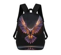 sinyumoney Sacs À Dos Scolaires Pour Enfants, Imprimés En 3D, Jolis Sacs De Voyage Geometric Eagle with Glowing Lines Sacs À Dos Décontractés Pour Enfants, Pour Filles Et Femmes 17inch