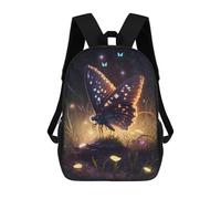 sinyumoney Sacs À Dos Scolaires Pour Enfants, Imprimés En 3D, Jolis Sacs De Voyage Glowing Night Butterfly Sacs À Dos Décontractés Pour Enfants, Pour Filles Et Femmes 17inch