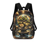 sinyumoney Sacs À Dos Scolaires Pour Enfants, Imprimés En 3D, Jolis Sacs De Voyage Golden Kintsugi Bonsai Sacs À Dos Décontractés Pour Enfants, Pour Filles Et Femmes 17inch