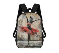 sinyumoney Sacs À Dos Scolaires Pour Enfants, Imprimés En 3D, Jolis Sacs De Voyage Graffiti Ballerina Sacs À Dos Décontractés Pour Enfants, Pour Filles Et Femmes 17inch
